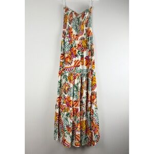 Orange and Red Sleeveless Maxi Sundress Resort Wear